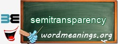 WordMeaning blackboard for semitransparency